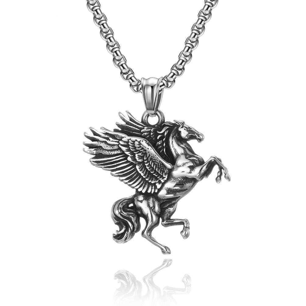 Kemstone Pegasus Pendant Necklace for Men Stainless Steel K-PT398