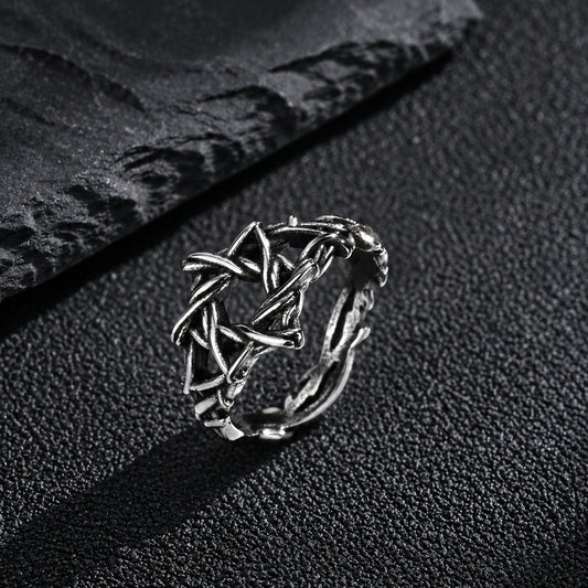 Kemstone Thorn Star Ring for Men Stainless Steel RC-1212