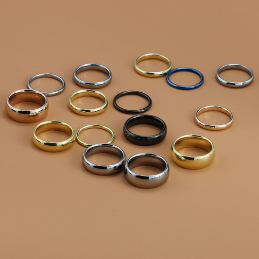 Kemstone Tungsten Steel Couple Rings – Matte Finish Minimalist Bands for Men & Women TCR042