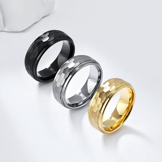 Kemstone Men’s Tungsten Carbide Ring – Minimalist Band Jewelry K-T040