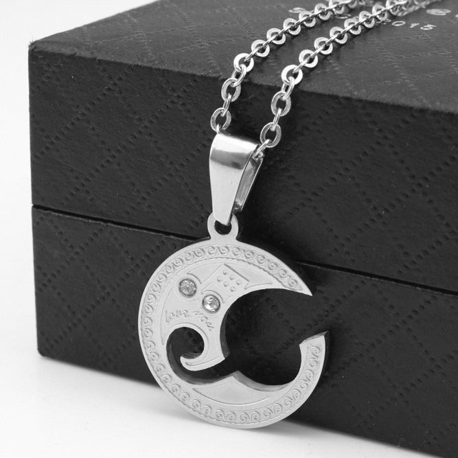 Kemstone Musical Note Pendant Necklace for Men & Women Titanium Steel Cubic Zirconia Detail TN0041