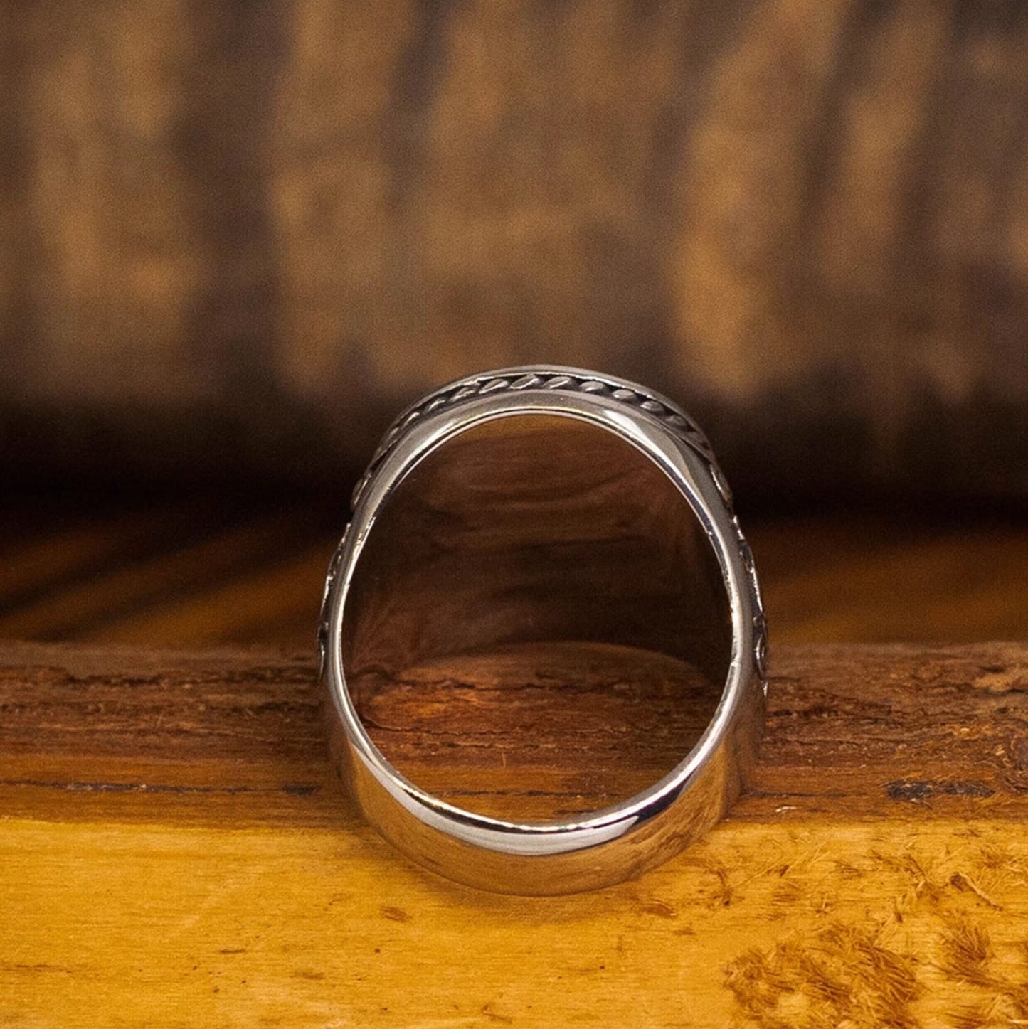 Kemstone Pirate Skull Signet Ring – Titanium Steel Vintage Punk NW-JZ107