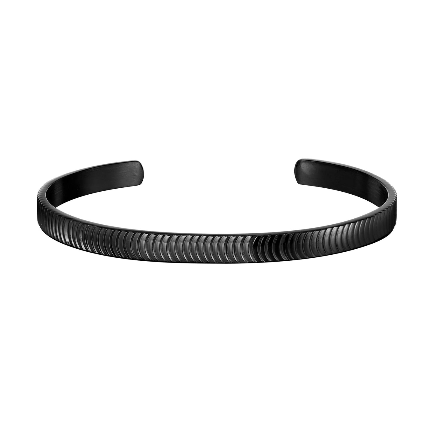 Kemstone Men’s Stainless Steel Cuff Bracelet – Minimalist Open Bangle B-565