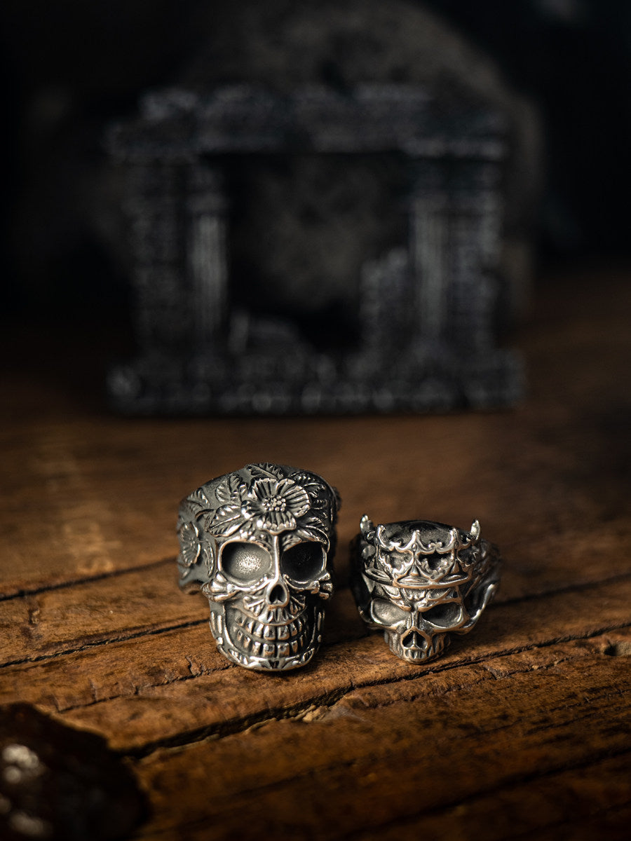 Kemstone Titanium Steel Gothic Skull Ring for Men NW-JZ268