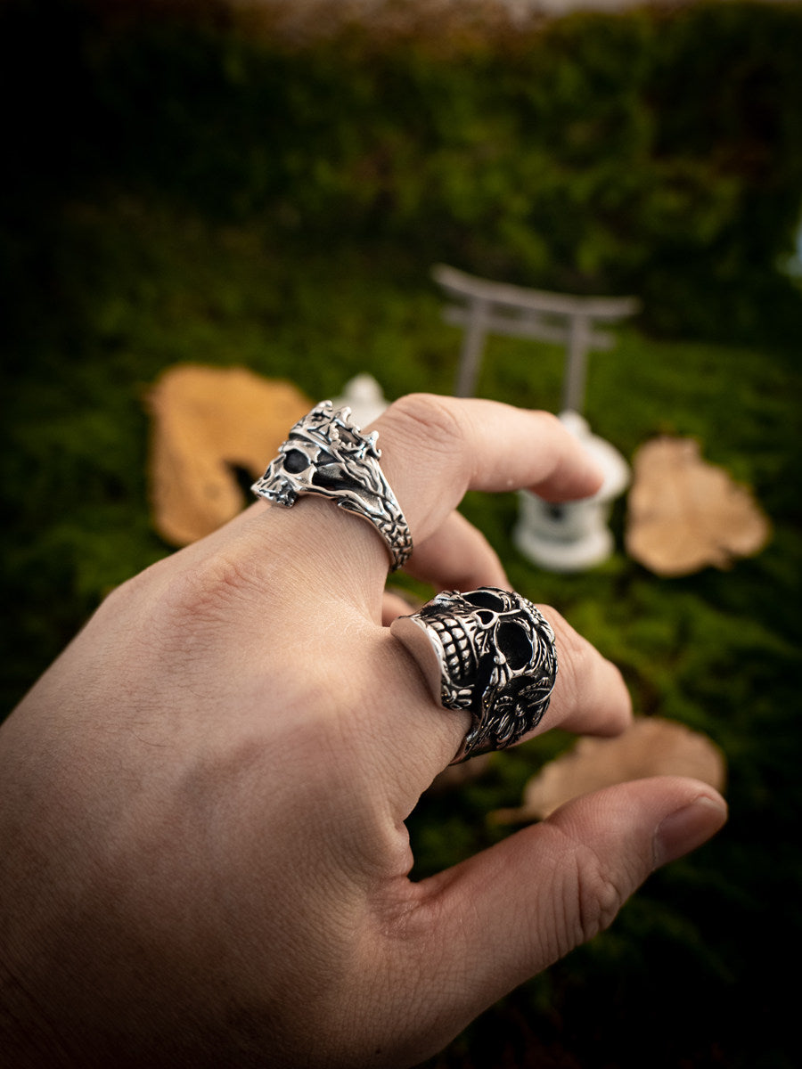 Kemstone Titanium Steel Gothic Skull Ring for Men NW-JZ268