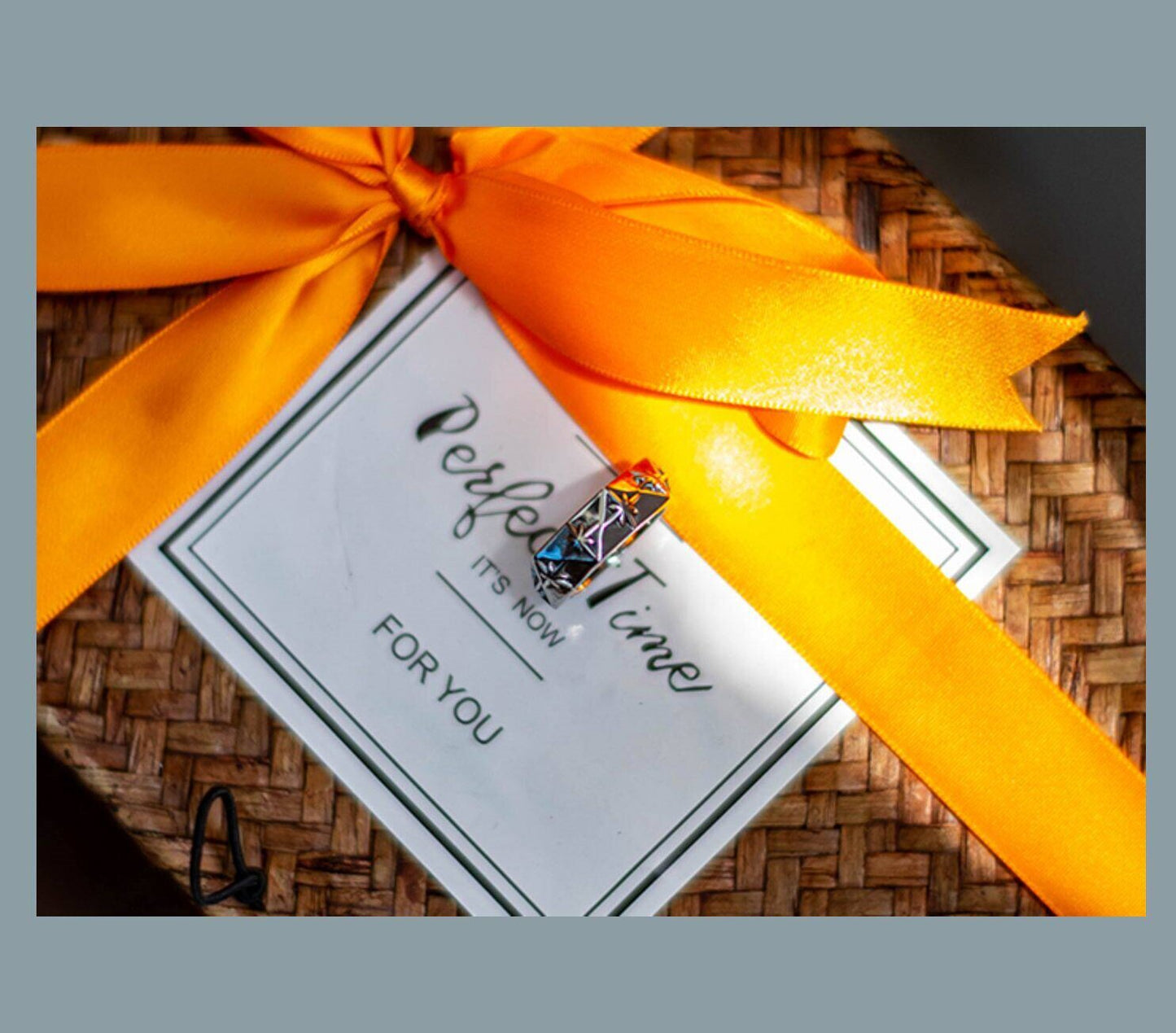 Kemstone Titanium Steel Eight Point Star Ring – Vintage Geometric Texture NW-JZ068