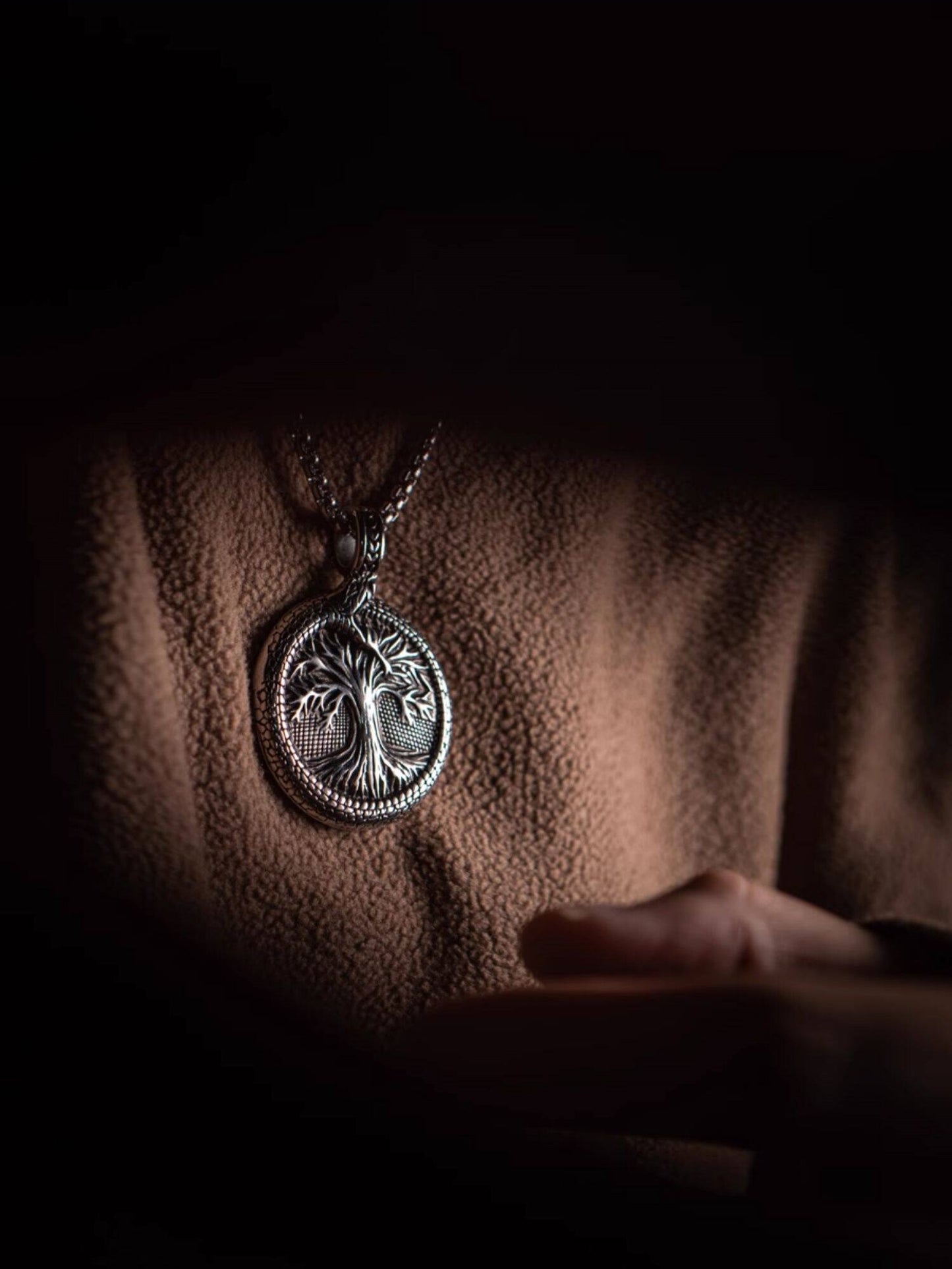 Kemstone Tree of Life Pendant Necklace – Norse Viking Titanium Steel for Men NW-XL177