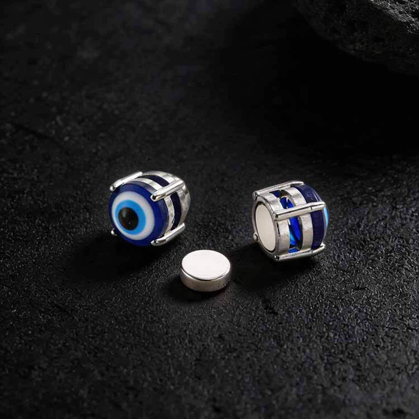 Kemstone Magnetic Ear Cuff No Piercing Stainless Steel Eye Ear Clip Earring for Men Women EC-002