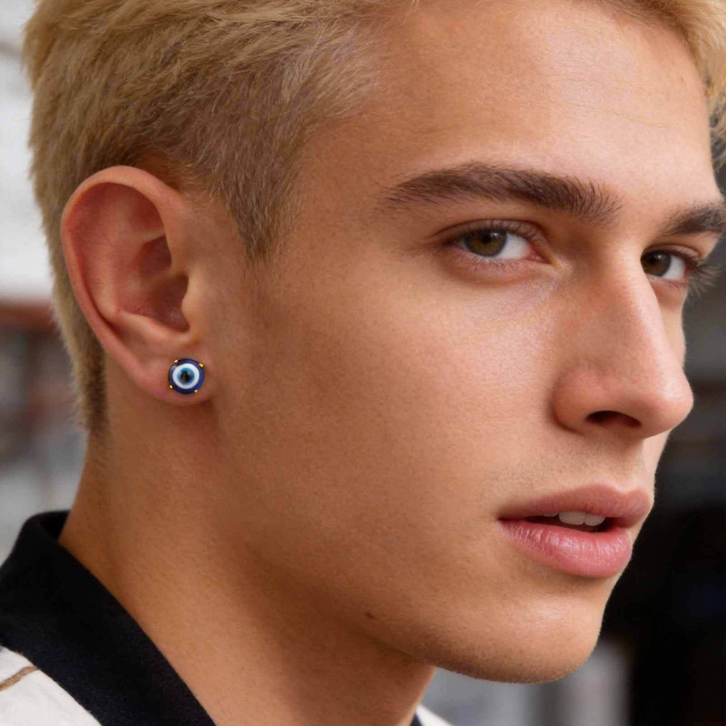 Kemstone Magnetic Ear Cuff No Piercing Stainless Steel Eye Ear Clip Earring for Men Women EC-002