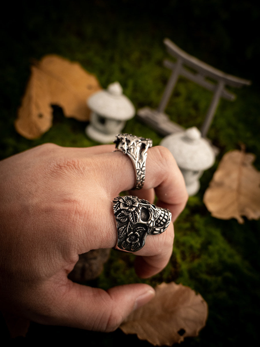 Kemstone Titanium Steel Gothic Skull Ring for Men NW-JZ268