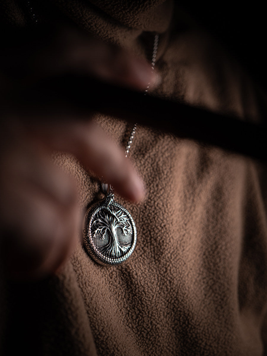 Kemstone Tree of Life Pendant Necklace – Norse Viking Titanium Steel for Men NW-XL177