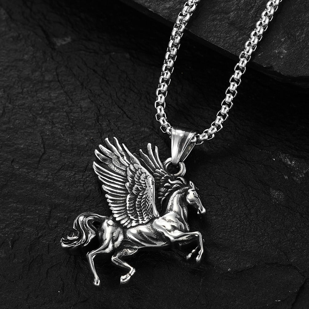 Kemstone Pegasus Pendant Necklace for Men Stainless Steel K-PT398