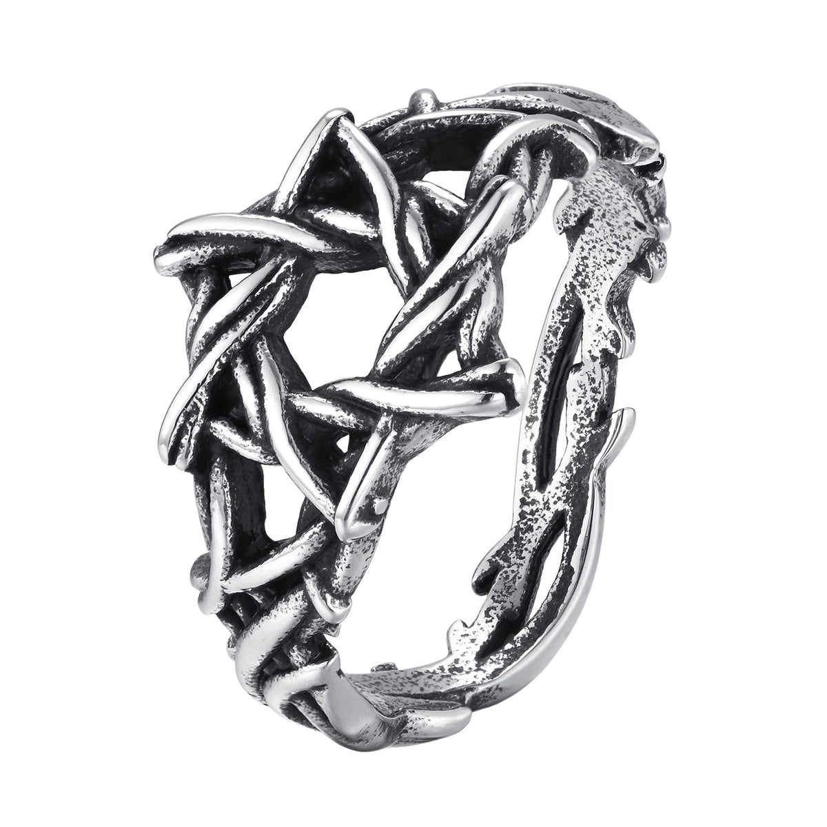 Kemstone Thorn Star Ring for Men Stainless Steel RC-1212