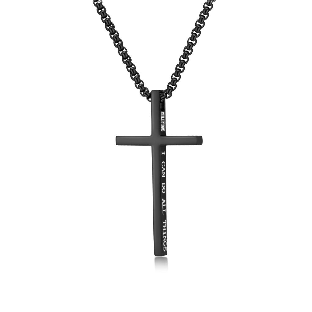Kemstone Stainless Steel Cross Pendant Necklace – Minimalist for Men & Women Jewelry K-PT233