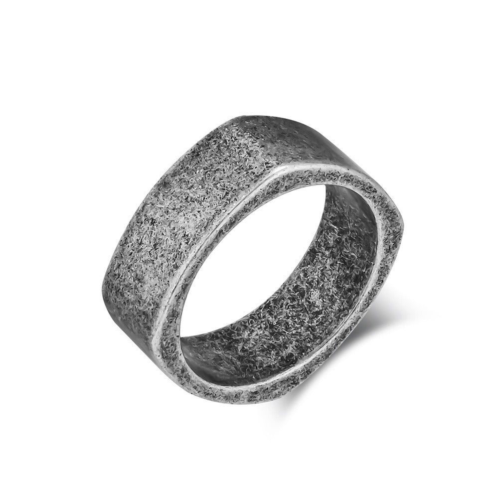 Kemstone Stainless Steel Square Ring for Men & Women – Bold Minimalist Jewelry K-R871