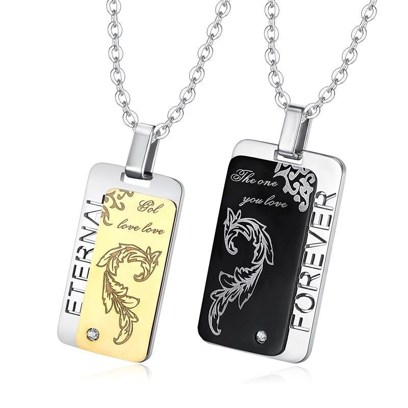 Kemstone Dragon Plate Necklace for Men & Women Stainless Steel TN0292