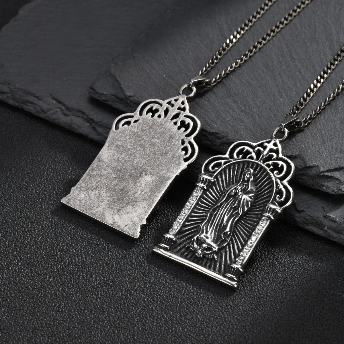 Kemstone Vintage Figure Relief Pendant Necklace for Men Stainless Steel PN-2431