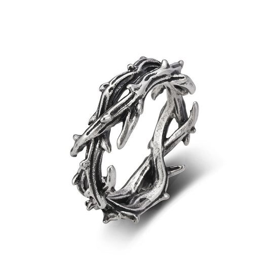 Kemstone Woven Thorn Ring for Men & Women Stainless Steel K-R1245