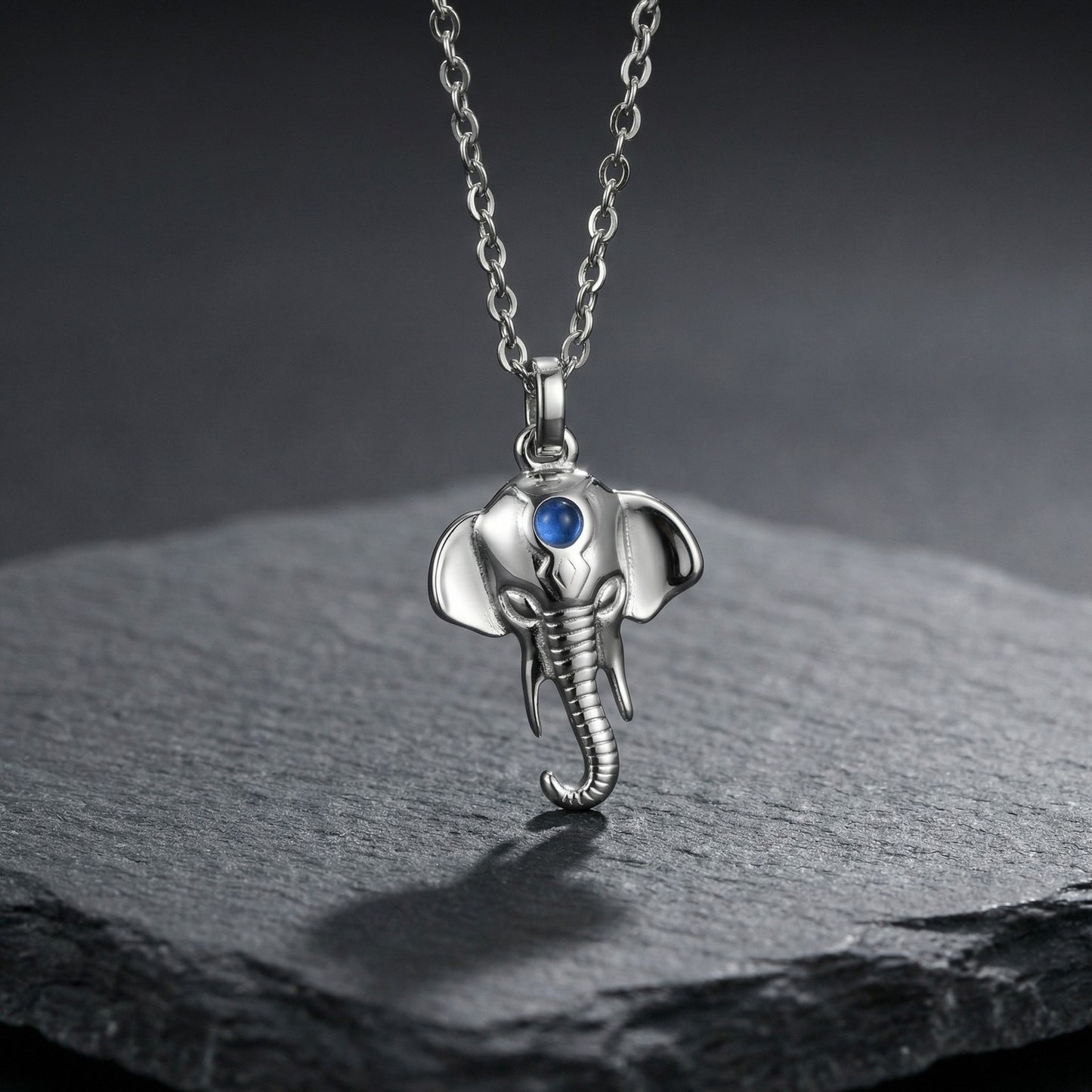 Kemstone Stainless Steel Elephant Pendant Necklace for Men & Women PN-2276