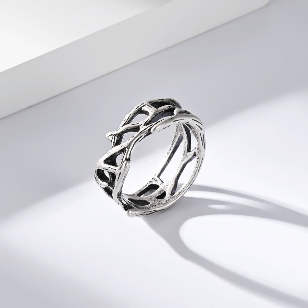 Kemstone Thorn Vine Ring for Men & Women Stainless Steel K-R1243