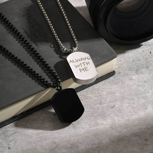 Kemstone Stainless Steel Cremation Urn Necklace – Memorial Jewelry PN-964
