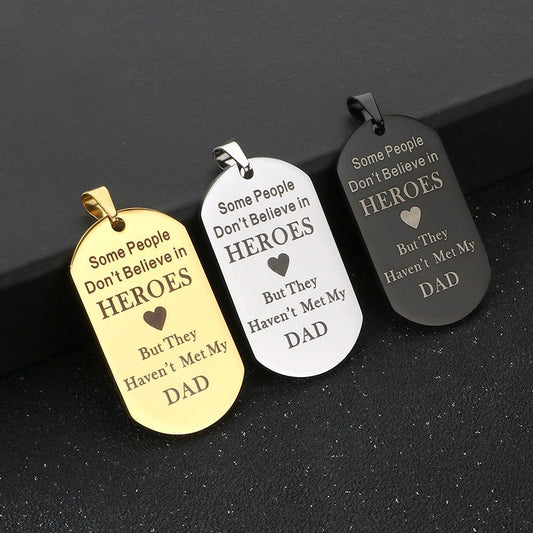 Kemstone Men’s Titanium Steel Pendant Necklace – Jewelry Gift for Dad A19-KP100209-Z