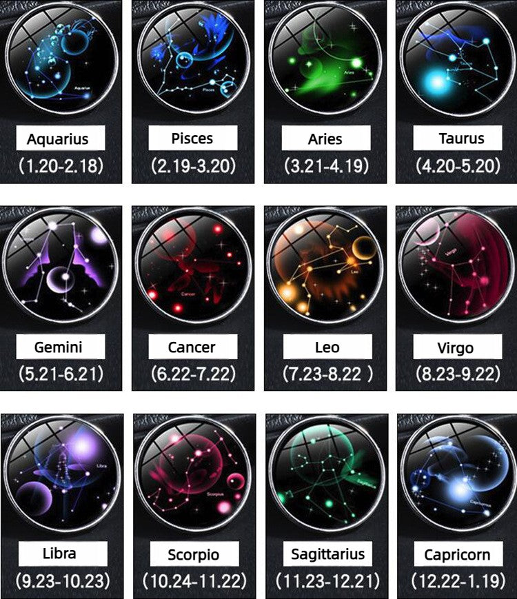 Kemstone Zodiac Sign Necklace for Men & Women Stainless Steel Crescent Moon Pendant Constellation Jewelry K-PT181