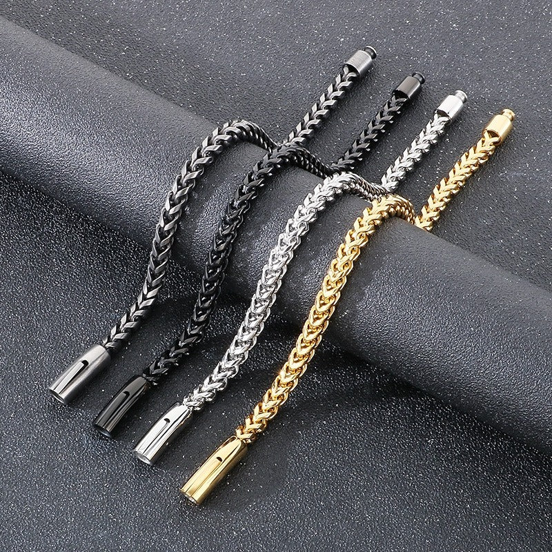 Kemstone Men’s Polished Dragon Spine Chain Bracelet – Stainless Steel Urban Gothic KB95694-BD