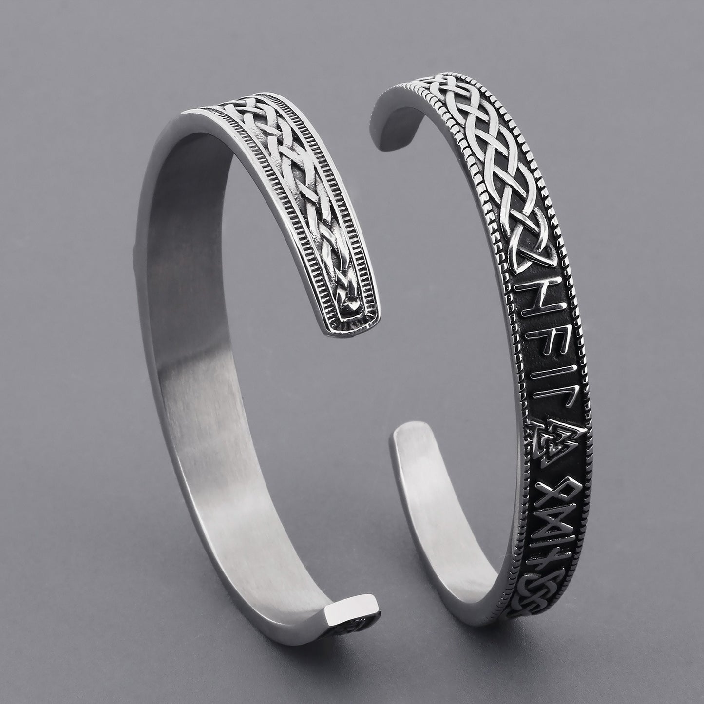 Kemstone Viking Mjölnir Cuff Bracelet – Steel Norse Men’s Jewelry KB182575