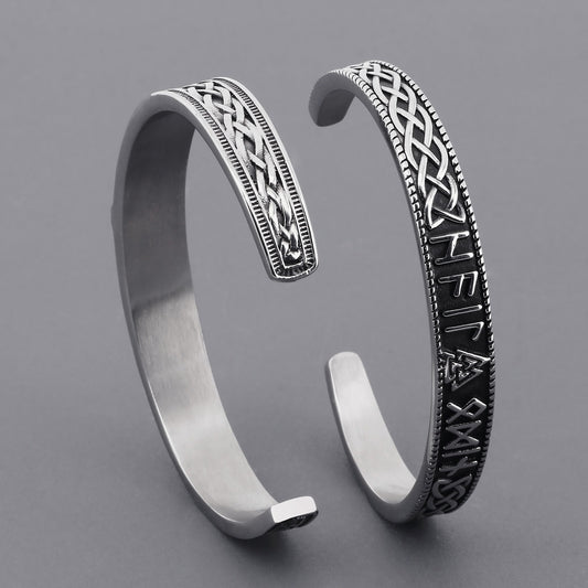 Kemstone Viking Mjölnir Cuff Bracelet – Steel Norse Men’s Jewelry KB182575