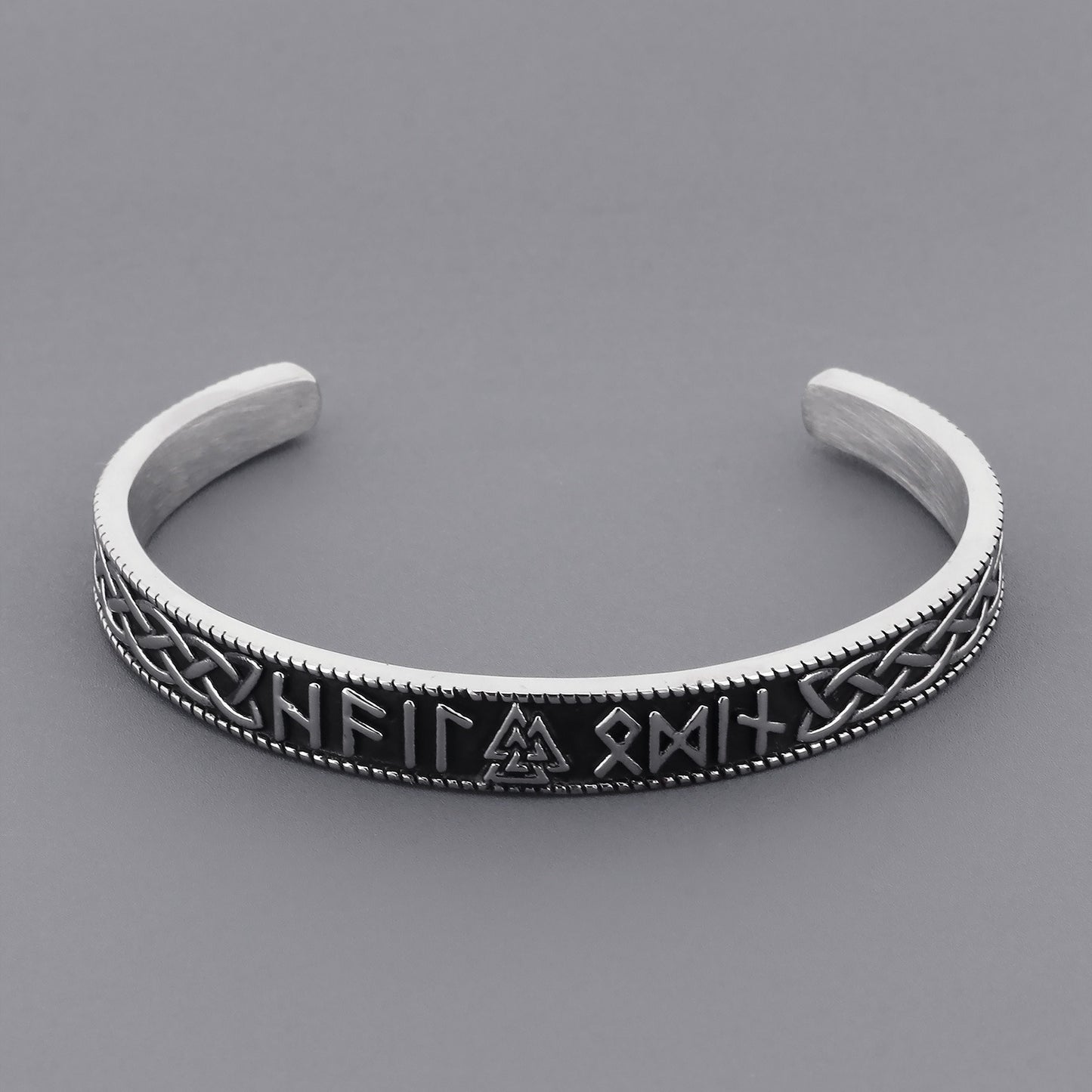 Kemstone Viking Mjölnir Cuff Bracelet – Steel Norse Men’s Jewelry KB182575