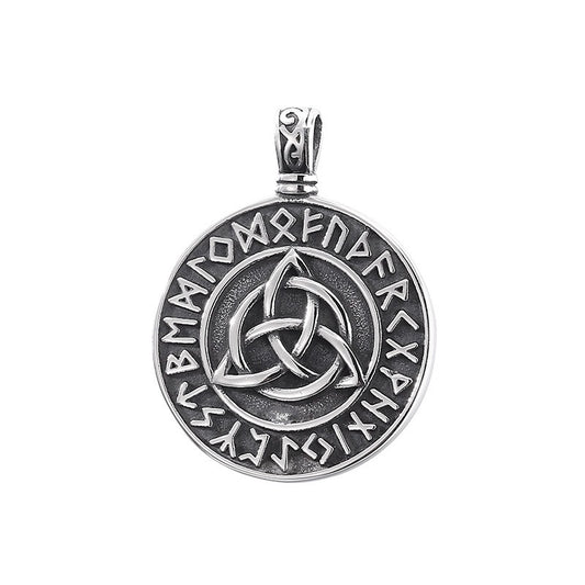 Kemstone Viking Compass Necklace – Titanium Steel Evil Eye Amulet KP116383-MZOZ