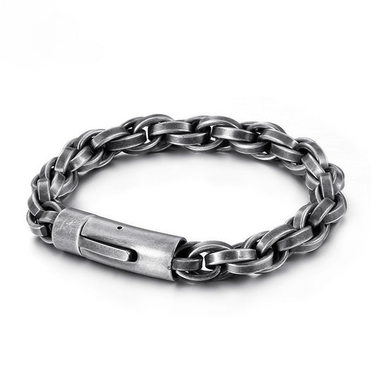 Kemstone Vintage Titanium Steel Cuff Bracelet for Men – Minimalist Design KB119221