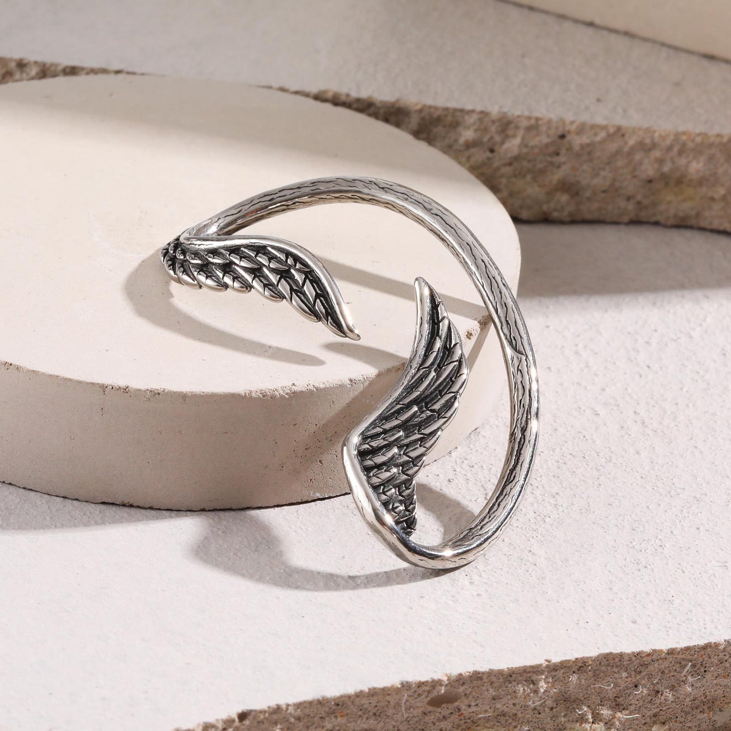 Kemstone Men’s Stainless Steel Wing Ear Cuff – Non Pierced Vintage Earrings ED-784