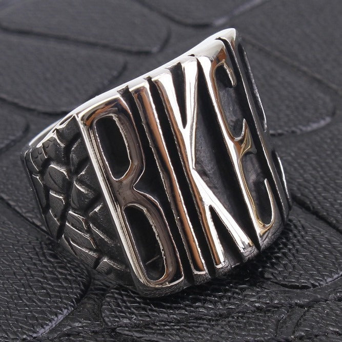 Kemstone Stainless Steel Biker Ring for Men Wide Band Vintage TR0066