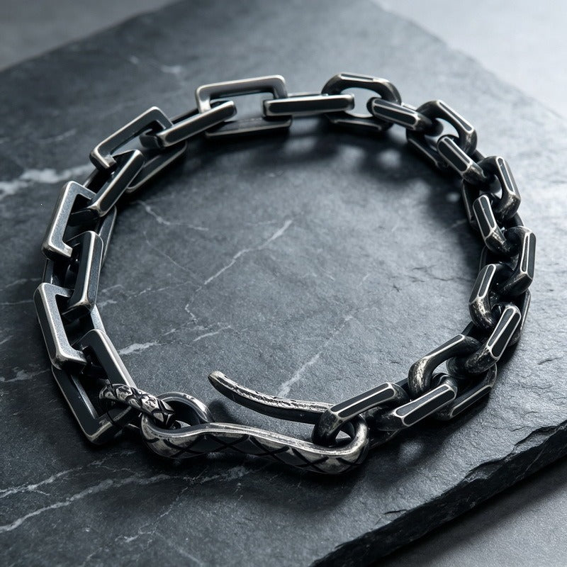 Kemstone Titanium Steel Mixed Link Bracelet for Men KB156607-KLHQ