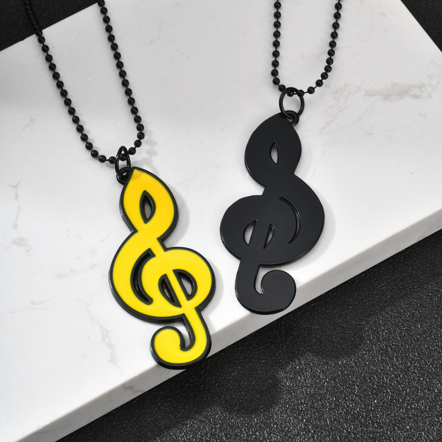 Kemstone Treble Clef Pendant Necklace for Men Colorful Music Note Charm NC-3023