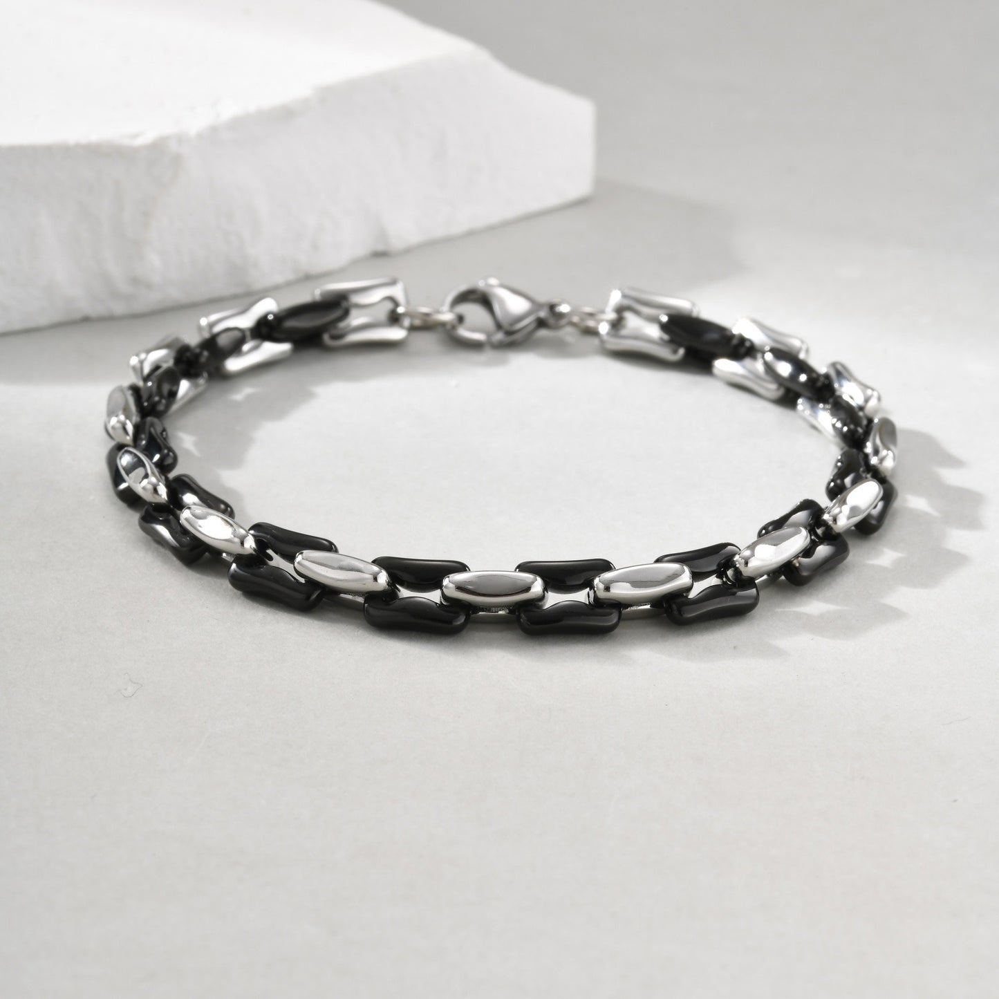 Kemstone Stainless Steel Cuban Chain Bracelet for Men BR-2798