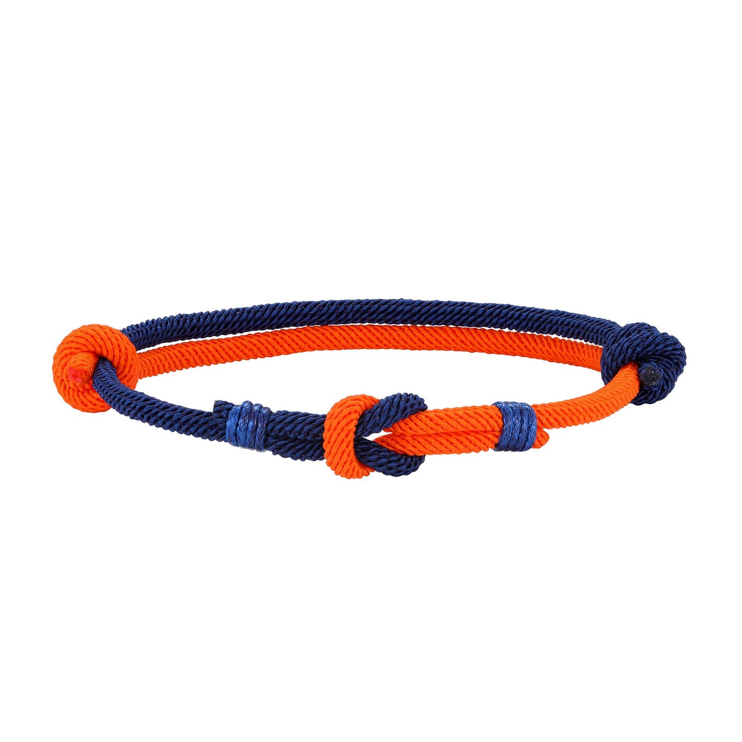 Kemstone Blue Orange Milan Rope Infinity Knot Bracelet for Men & Women BL-819