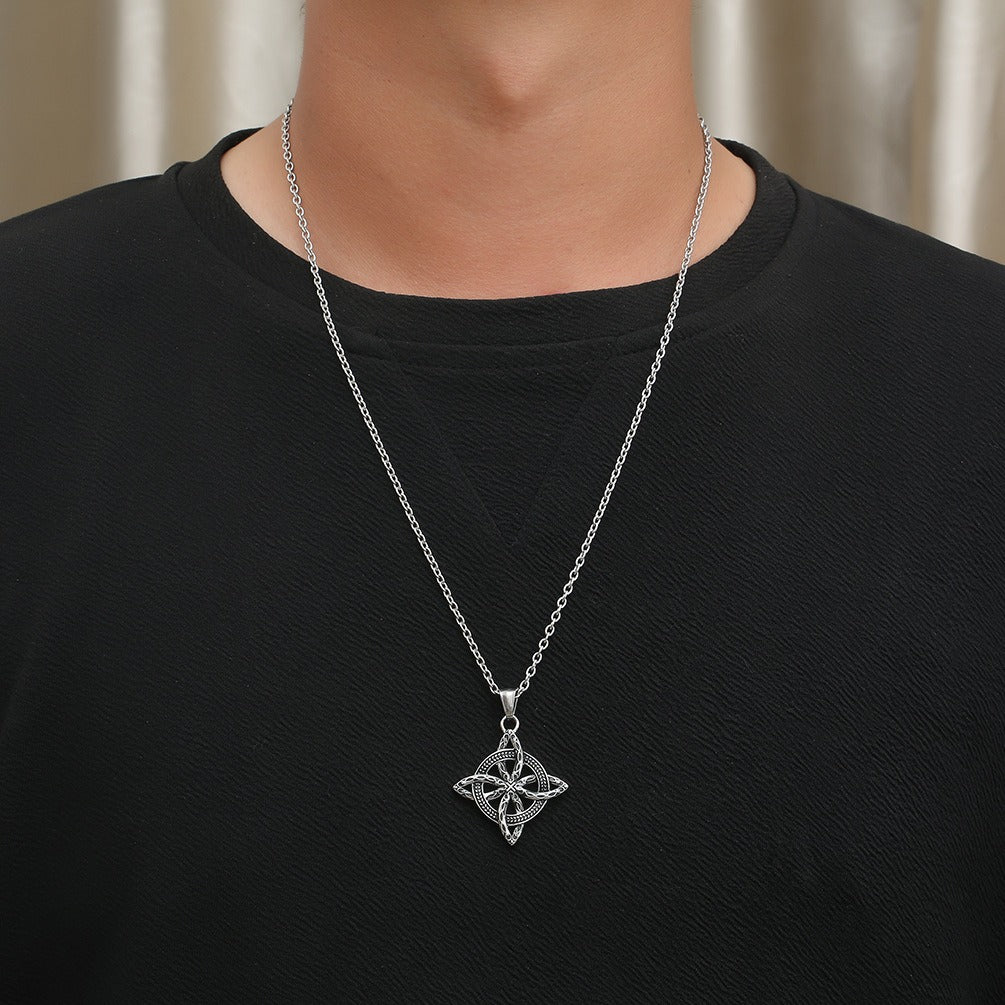 Kemstone Stainless Steel Celtic Knot Pendant Necklace for Men & Women K-PT508