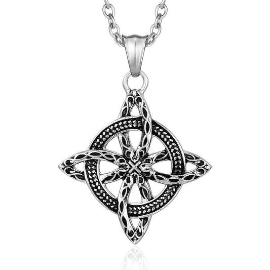 Kemstone Stainless Steel Celtic Knot Pendant Necklace for Men & Women K-PT508