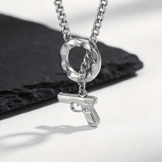 Kemstone Stainless Steel O Ring Pendant Necklace for Men NC-2785