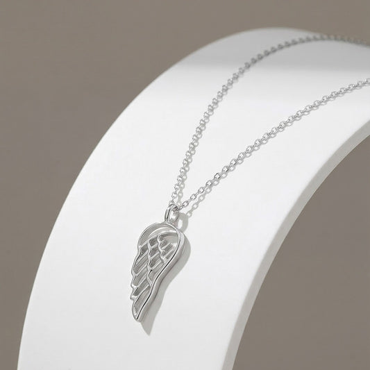 Kemstone Wing Pendant Necklace for Women 925 Sterling Silver Openwork Dainty Minimalist Gold Silver SAPN67