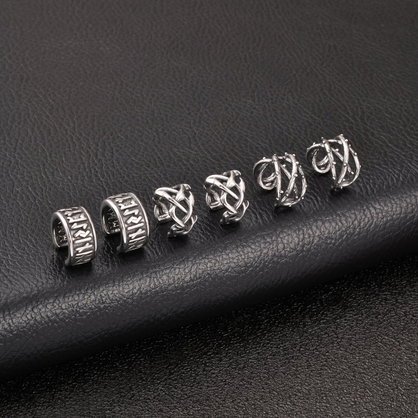 Kemstone Stainless Steel Thorn Ear Cuff for Men Dark Streetwear Style EC-011