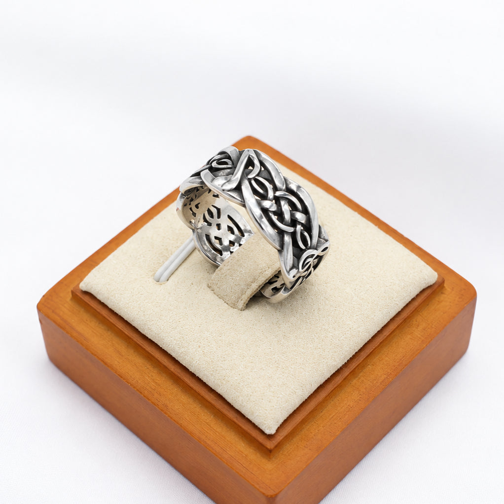 Kemstone Music Note Ring for Men Titanium Steel Celtic Knot Vintage R1685