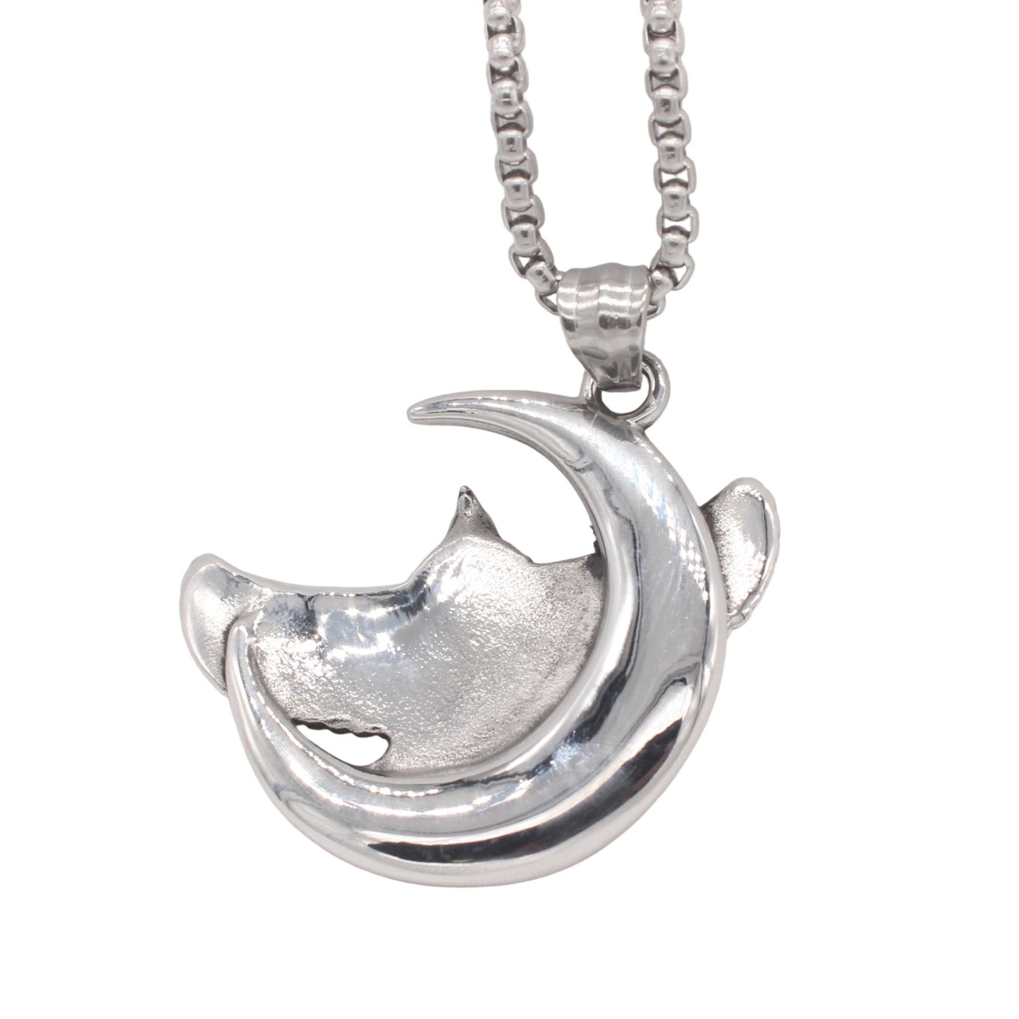 Kemstone Titanium Steel Eagle Pendant Necklace Vintage Moon Design for Men P1518