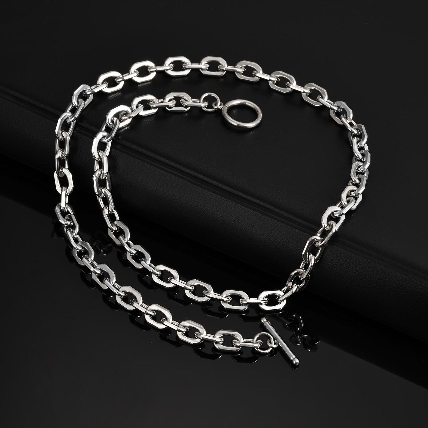 Kemstone Stainless Steel Toggle Chain Necklace for Men Minimalist NC-1762