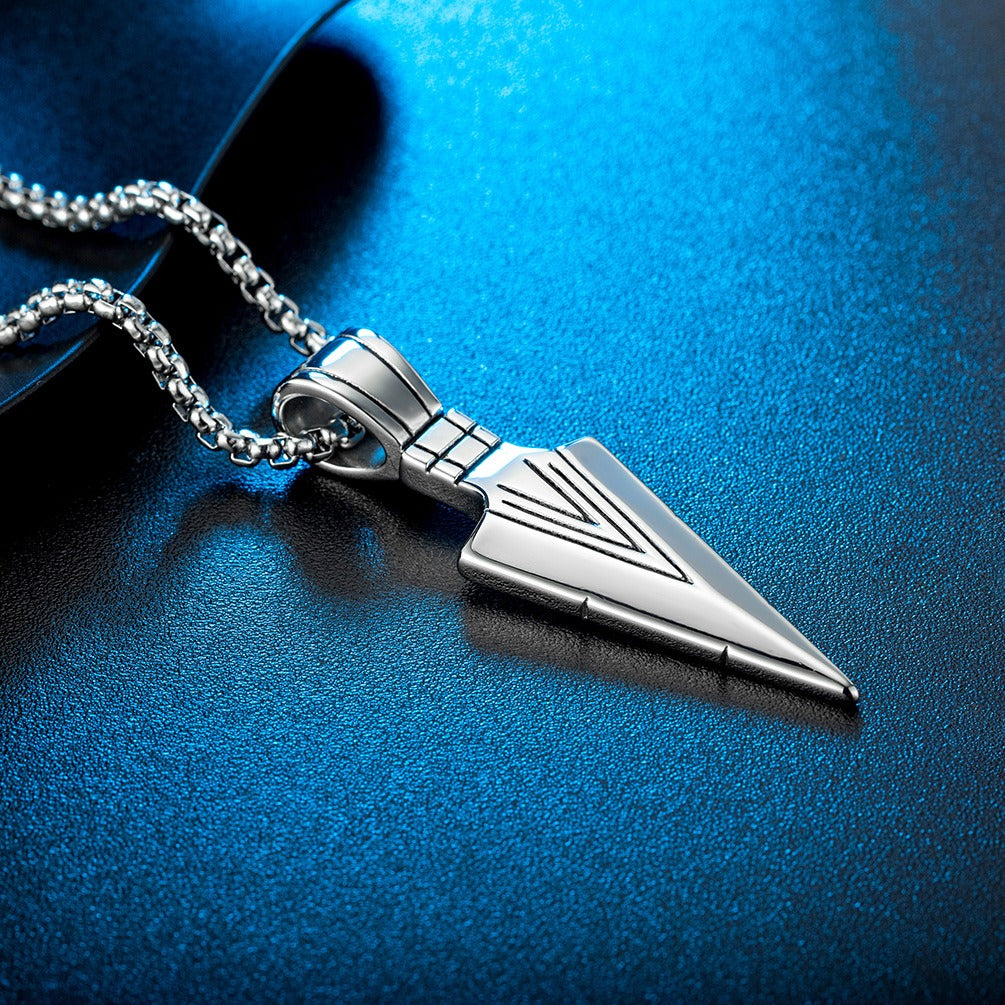 Kemstone Titanium Steel Spearhead Pendant Necklace for Men – Hip Hop Street Style K-PT198