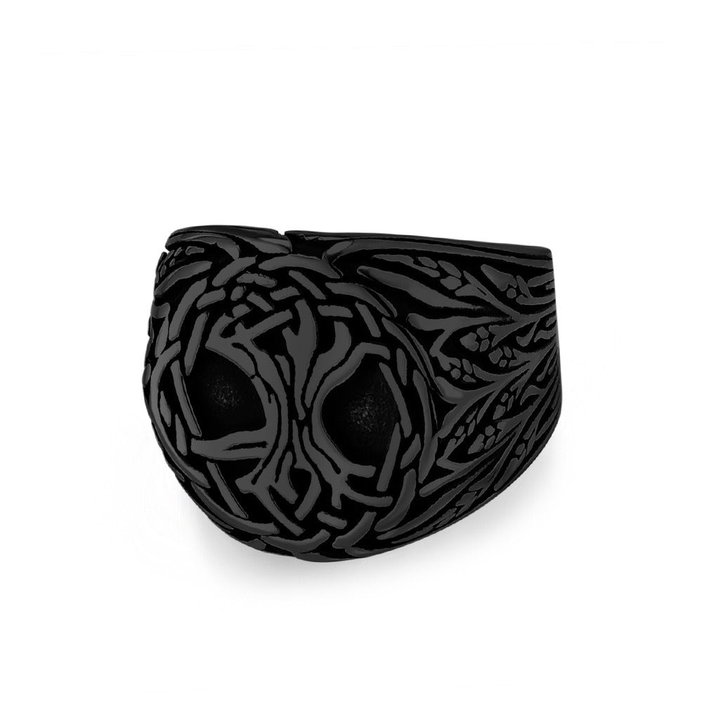 Kemstone Tree of Life Ring for Men Stainless Steel Viking K-R873
