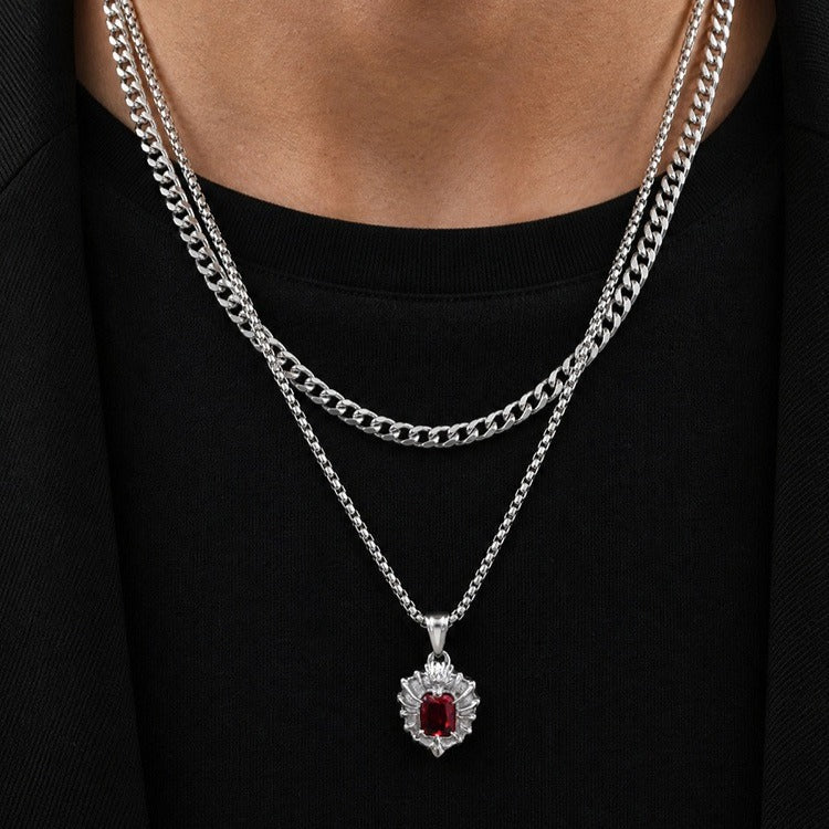 Kemstone Dragon Claw Black Cubic Zirconia Pendant for Men Stainless Steel PN-2469
